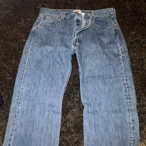 Levi's Classic 501s worn in NWOT Straight Blue Jeans